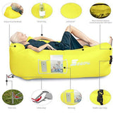 Inflatable Lounger Air Sofa Pouch Inflatable Couch Air Chair Hammock with Pillow Portable Waterproof Anti-Air Leaking for Outdoor Camping Hiking Travel Pool Beach Picnic Backyard Lakeside Christmas