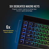 Corsair K55 RGB Gaming Keyboard - Quiet & Satisfying LED Backlit Keys - Media Controls - Wrist Rest Included – Onboard Macro Recording