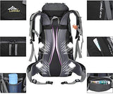 Hiking Backpack 50L Travel Camping Backpack with Rain Cover