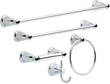 Franklin Brass Kinla 5-Piece Bath Hardware Towel Bar Accessory Set, Polished Chrome