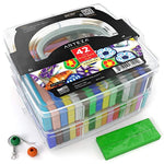 ARTEZA Polymer Clay Starter Kit, 42 Colors of Oven-Bake, Baking Clay Blocks, 5 Sculpting Tools, and 30 Jewelry Accessories