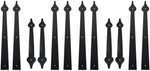 Boshen Garage Carriage Door Handles Hinges Decorative Hardware Kit for Doors Accents Screw Mount (2 Set(8 Hinges + 4 Handles), Black)