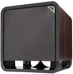 Polk Audio HTS 10 Powered Subwoofer with Power Port Technology | 10” Woofer, up to 200W Amp | For the Ultimate Home Theater Experience | Modern Sub that Fits in any Setting | Washed Black Walnut