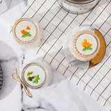 Encheng 4 oz Clear Glass Jars With Lids,Glass Yogurt Container With Caps(PE),Replacement Glass Pudding Jars Yogurt Jars,Clear Glass Containers For Milk,Ramekin,Jams,Jelly,Mousse 20 Pack
