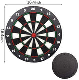 Ylovetoys Dart Board Soft Tip Safety Kids Dart Board Set Boys Toys Gifts, 16.4 inch Rubber Dartboard with 9 Soft Tip Safe Darts Great Game for Office and Family Leisure Sport