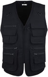 LUSI MADAM Mens Outdoor Vest Multi-Pockets Casual Vest for Work Fishing Photography Journalist