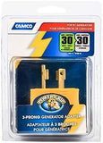 Camco Heavy Duty RV Auto PowerGrip Adapter- Contoured Shape For Easy Grip and Removal (15M, 30 Amp, 125 V, 1875 W) (55223)