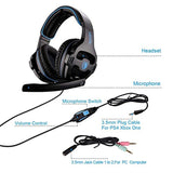 SADES New Version Xbox One Gaming Headset Headphones with Microphone and PC Adapter for PS4/PlayStation 4 Laptop Mac