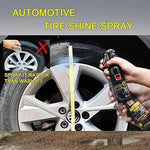 Automotive Tire Shine Spray,Lustrous, Long Lasting Shine, Best Tire Dressing Car Care Protectant Kit for Car Tires After Car Wash, Car Detailing Kit for Wheels and Tires (Black, 4 oz（120ml）)