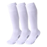 Kids Knee High Long Soccer Socks Cotton Compression Sport Team Socks 3/4 Pack