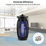 Electric Indoor Bug Zapper, Mosquito Zapper Fly Trap, Insect Killer Fly Zapper Mosquito Trap with 120V UV Bug Light/500 Sq Ft Coverage for Home Garden Patio Yard Office Store (Black)