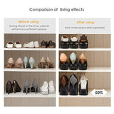 Amzdeal Shoe Slots (10 PCS) Adjustable Shoe Organizer 3-Level Height Durable Stacker Organizer Shoe Racks Space Holder Savor Shoe Storage for Home