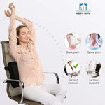 Everlasting Comfort Back Cushion - Lumbar Support Pillow for Office, Car and Chair