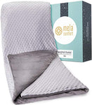 Mela Comfort Weighted Blanket - 15LBS - Adult Queen Size - Supports Healthy Sleep & Can Help Reduce Stress - Premium Model - Includes Super Soft & Washable Reversible Cover - 100 Night Free Trial