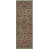 Sweet Home Stores Medallion Design Non-Slip Rubber Backing Runner Rug, 2'2" X 6'0", Seafoam