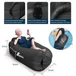 Inflatable Lounger Air Sofa Pouch Inflatable Couch Air Chair Hammock with Pillow Portable Waterproof Anti-Air Leaking for Outdoor Camping Hiking Travel Pool Beach Picnic Backyard Lakeside Christmas