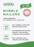 UCGOU #0 Black Poly Bubble Mailers 6x10 Inch Padded Envelopes Shipping Bags 50pcs