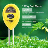 Soil Moisture Meter - 3 in 1 Soil Test Kit Gardening Tools PH, Light &amp; Moisture, Plant Tester Home, Farm, Lawn, Indoor &amp; Outdoor (No Battery Needed) by Fomei