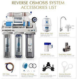 Ukoke RO75GP 6 Stages Reverse Osmosis Water Filtration System, Under Sink pH+ Alkaline Remineralizing RO filter & Softener, NSF/ANSI 58 & IAPMO Platinum Seal Certified, 75 GPD, White with Pump
