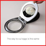 NPYPQ Egg Slicers, 3 in 1 Eggs Cutter Splitter and Chopper Heavy Duty 304 Stainless Steel Wire for Boiled Eggs - Dishwasher Safe