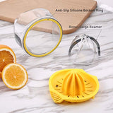 Citrus Juicer,Lemon Squeezer,Citrus Orange Squeezer Manual Hand Juicer Lime Press Anti-Slip Lid Rotation Reamer with Strainer and Container by Kasmoire