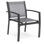 Best Choice Products 4-Piece Patio Metal Conversation Furniture Set w/Loveseat, 2 Chairs, and Glass Coffee Table- Gray