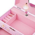 Ballerina Music Jewelry Box with Melody is "Swan Lake" Pink