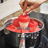 Perfect Egg Cooker, Egglettes, Hard Boiled Egg maker, Without The Shell, Nonstick Silicone, Egg Poachers, Free Avocado Knife, Quick Easy 6 Pack cups, BPA Free by EC Products