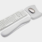 Mouse Pad with Wrist Support and Keyboard Wrist Rest Pad Set,Ergonomic Mouse Pads for Computers Laptop,Non-Slip Comfortable Mousepad w/Raised Memory Foam for Easy Typing Pain Relief (Eiffel Tower)