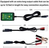 Mroinge 12V 2A Lead Acid/Lithium(LiFePO4) Automatic Trickle Battery Charger Smart Battery Maintainer for Car Motorcycle Lawn Mower Boat ATV SLA AGM GEL CELL Lithium(LiFePO4) and More Batteries