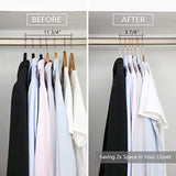 MIZGI Premium Velvet Hangers (Pack of 50) Heavyduty - Non Slip - Velvet Suit Hangers Ivory - Copper/Rose Gold Hooks,Space Saving Clothes Hangers