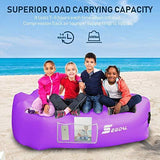 Inflatable Lounger Air Sofa Pouch Inflatable Couch Air Chair Hammock with Pillow Portable Waterproof Anti-Air Leaking for Outdoor Camping Hiking Travel Pool Beach Picnic Backyard Lakeside Christmas