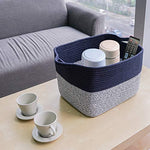 Goodpick Cube Storage Bins - Shelf Baskets for Storage Towel Book Cloth Storage Bins for Office Woven Basket for Shelves Baby Laundry Basket Toys Storage Basket Closet Storage Basket, 13''x9.8''x 9''