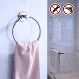 Kes Bath 3M Hand Towel Holder Ring Hanger Self-Adhesive + Nail Drill Free Glue Damage Free SUS304 Stainless Steel Brushed Finish, A2180DM-2