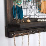 RHF Jewelry Organizer, Rustic Home Decor, Jewelry Holder Organizer, Necklace Holder, Earring Organizer, Jewelry Storage, Jewelry Shelf (Rustic)