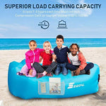 Inflatable Lounger Air Sofa Pouch Inflatable Couch Air Chair Hammock with Pillow Portable Waterproof Anti-Air Leaking for Outdoor Camping Hiking Travel Pool Beach Picnic Backyard Lakeside Christmas