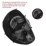 Unomor Halloween Mask Full Face Skull Mask Tactical Mask with Metal Mesh Eyes Protection - Black