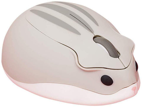 Cathy Clara Cute Hamster Mouse Wireless Mouse 2.4 Ghz 1200 DPI Low Noise Battery Powered Optical Mice for Windows Computer PC Laptop Gift for Girls Kids