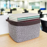 Goodpick Cube Storage Bins - Shelf Baskets for Storage Towel Book Cloth Storage Bins for Office Woven Basket for Shelves Baby Laundry Basket Toys Storage Basket Closet Storage Basket, 13''x9.8''x 9''