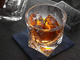 Twist Whiskey Glasses, Scotch Glasses By Ashcroft - Set Of 2. Unique, Elegant, Dishwasher Safe, Glass Liquor or Bourbon Tumblers. Ultra-Clarity Glassware.
