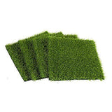 Juvale Synthetic Grass - 4-Pack Artificial Lawn, Fake Grass Patch, Pet Turf Garden, Pets, Outdoor Decor- Non-Slip Turf, Green, 12 x 0.25x 12 inches