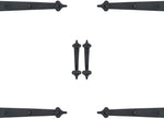 Ultra-Life Magnetic Decorative Carriage-Style Garage Door Accent Trim Hardware (Four Hinges, Two Handles)