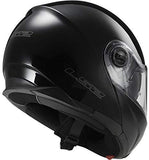 LS2 Helmets Strobe Solid Modular Motorcycle Helmet with Sunshield (Gunmetal, XX-Large)