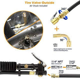 BOSONER Portable Air Compressor Pump, Tire Inflator, 12V DC Portable Air Compressor for Car Tires with LED Light for Car, Auto Shut-Off, Motorcycle, Bicycle, Balls and Other Inflatable Equipment