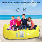 Inflatable Lounger Air Sofa Pouch Inflatable Couch Air Chair Hammock with Pillow Portable Waterproof Anti-Air Leaking for Outdoor Camping Hiking Travel Pool Beach Picnic Backyard Lakeside Christmas