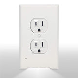 4Pack LED Night Light Outlet Cover Plate-No Wires Or Batteries,Light Sensor Auto-On LED Guidelight,Install In a Snap,Outlet Wall Plate With 0.3W High Brightness Night Light (White,Duplex)