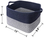 Goodpick Cube Storage Bins - Shelf Baskets for Storage Towel Book Cloth Storage Bins for Office Woven Basket for Shelves Baby Laundry Basket Toys Storage Basket Closet Storage Basket, 13''x9.8''x 9''