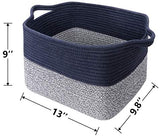 Goodpick Cube Storage Bins - Shelf Baskets for Storage Towel Book Cloth Storage Bins for Office Woven Basket for Shelves Baby Laundry Basket Toys Storage Basket Closet Storage Basket, 13''x9.8''x 9''