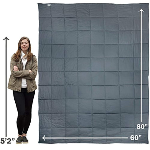 Premium Oversized 15 lb Weighted Anxiety Blanket for Adults weighing 100-150 lbs, Helps with Anxiety, Autism, OCD, ADHD, and Sensory Disorders (60"x80"), Sleep better with AnxietyBlankets