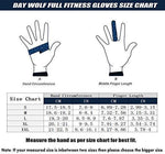 day wolf New Full Finger Workout Gloves Gym Exercise Half Finger Fitness Gloves Heavy Weight Lifting Leather Palm Protection Strong Grip Padded Quality Breathable Comfort Gloves